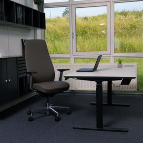 Kontorstol ELC Arco læder mørkegrå