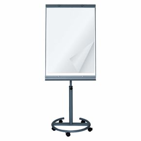 Flipover tavle med rund fod på hjul 65x100h cm.