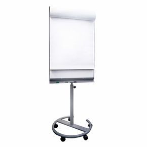 Flipover tavle med rund fod på hjul 65x100h cm.