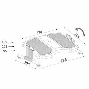Fodstøtte Pro, sort