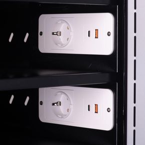 PC-Ladeskab med 20 rum, på hjul