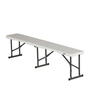 Foldebænk m. 3 ben, hvid