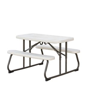 Bord bænkesæt Børn, sammenklappeligt 4 pers, hvid