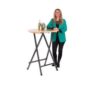 klapbart ståbord i træ Ø77cm