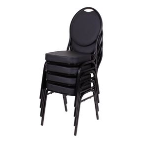 Banquet Classic Banketstol, sort PU