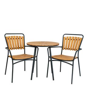 Rundt Udendørs Cafebord Cleveland teaktræ Ø70