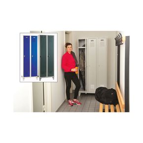 Omklædningsskab UniCabin 2 rum, Mørkegrå