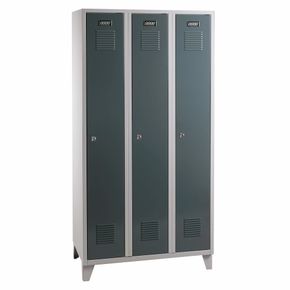 Omklædningsskab UniCabin 3 rum, Mørkegrå