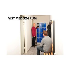Personaleboks UniBox 1x4 rum. Blå