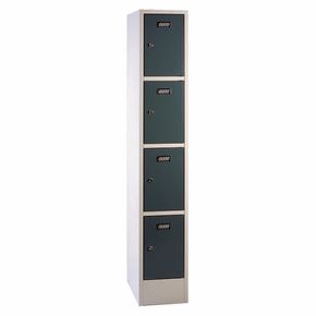 Personaleboks UniBox 1x4 rum. Mørkegrå