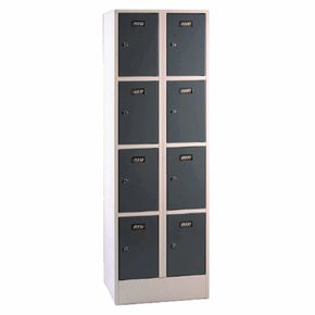 Personaleboks UniBox 2x4 rum. Mørkegrå