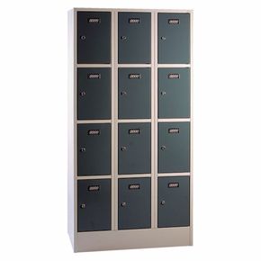 Personaleboks UniBox 3x4 rum. Mørkegrå