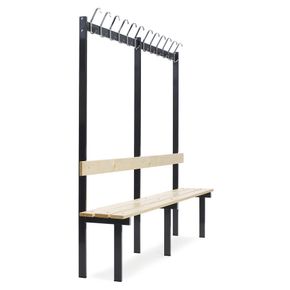 Enkelt bænk m/knagerække