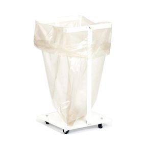 Affaldsvogn, hvid. Til  60 ltr. sække