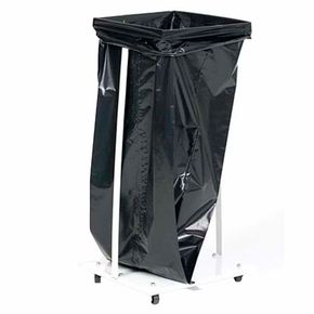 Affaldsvogn, hvid. Til 125 ltr. sække