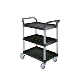 Rullebord i plast 3 hylder, 48x85x100h cm.