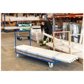 Platformsvogn 215x100x112h blå