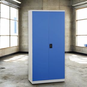 Materialeskab UniFix 39x85x180h Grå/Blå