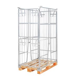 Pallecontainer, h180 cm., kort sammenkl.