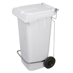 120 l container til fødevarer - m/hjul og pedal