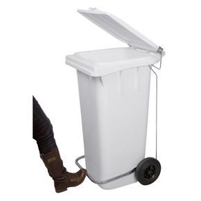 120 l container til fødevarer - m/hjul og pedal