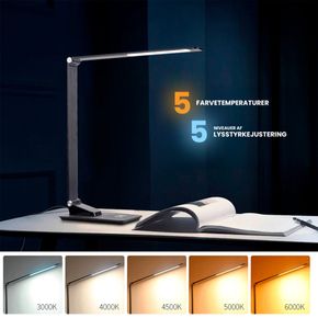 Skrivebordslampe INLUX Light UniCharge 2, sort