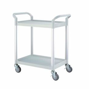 Rullebord i plast 2 hylder, 48x85x95h cm.