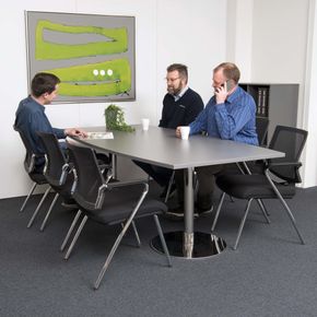 Mødestol Sintec X, sort/blank