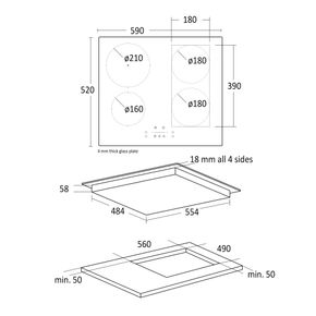 Induktionskogeplade Scandomestic IKF 60 FLEX