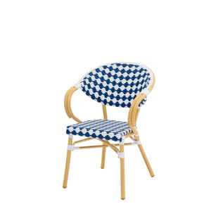 Cafe stol Ducale 6, Blå og hvid