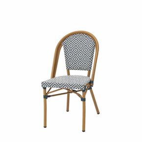 Cafe stol Livorno 1, Grå og hvid