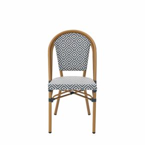 Cafe stol Livorno 1, Grå og hvid
