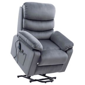 Løftestol m. massage, Visby i gråt stof