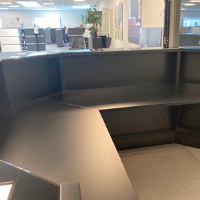 Receptionsdisk Alpa, sort