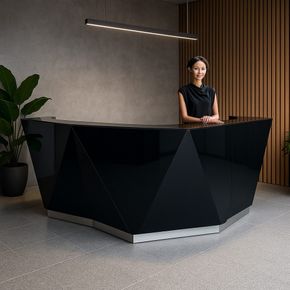 Receptionsdisk Alpa, sort