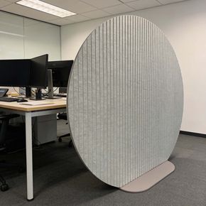 Fritstående PET-skillevæg Stor, grågrøn