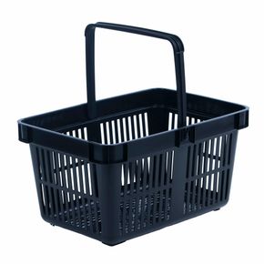 Indkøbskurv Standard 20 liter, sort