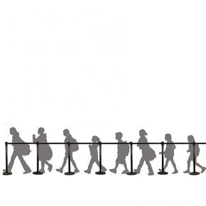 Stander 1 stk. med sort bånd