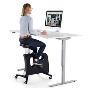 Kontorcykel Premium med hjul, sort