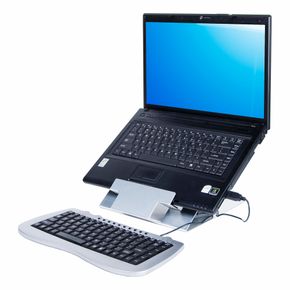 Laptop stand højdejusterbar, sølv