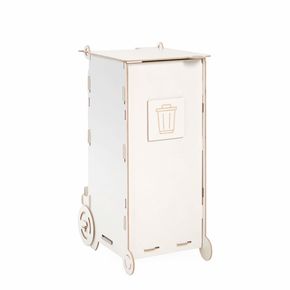 Affaldsbeholder "rest" 90l, hvid