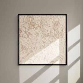 Akustik billede Beige bølge kaligrafi 114x120 cm