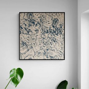 Akustik billede Sand bølge kaligrafi 114x120 cm