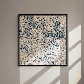 Akustik billede Sand bølge kaligrafi 114x120 cm