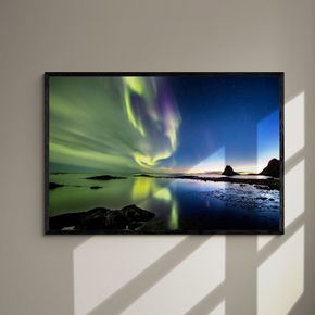 Akustik billede Autumn Auroras 120x80 cm