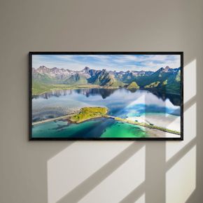 Akustik billede Summer in Lofoten 120x67 cm