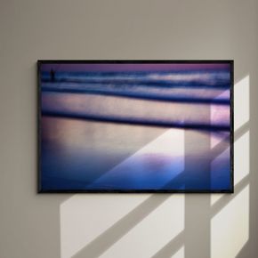 Akustik billede Blurry fisherman 80x53 cm