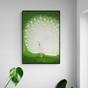 Akustik billede Peacock 57x80 cm