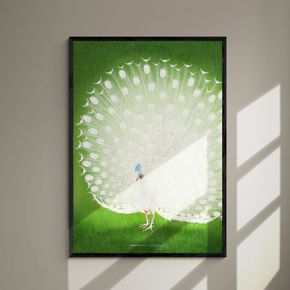 Akustik billede Peacock 80x112 cm