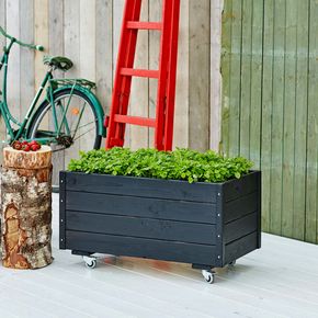 Plantekasse imp. 88x48x47 cm, sort